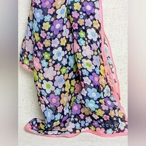 Scarf ECHO 20" Square Hair Bag Purse Neck Flowers Floral Summer Spring Silk